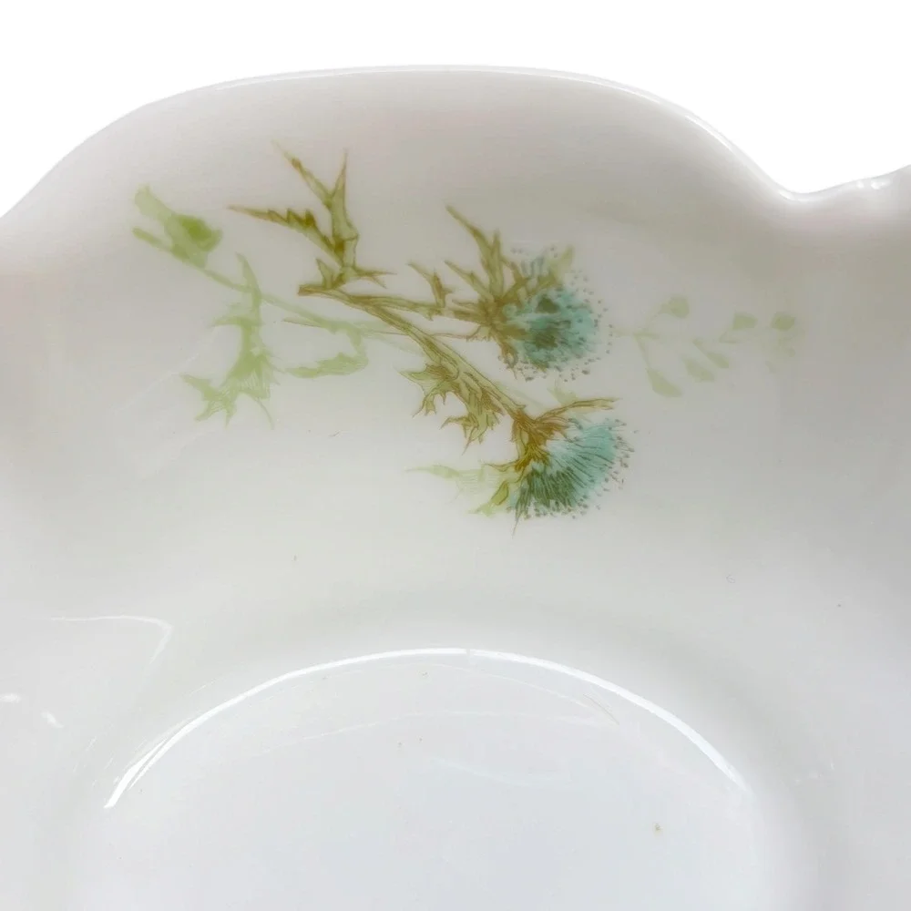 Haviland Antique Limoges France Thistle‎ Porcelain Bowl J.W. Putts. 1876–1889